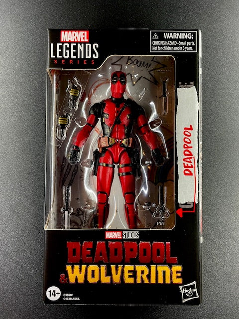 Deadpool Marvel Legends 6-Inch Action Figure – Sealed Packaging Front View (2024, Deadpool & Wolverine Movie)