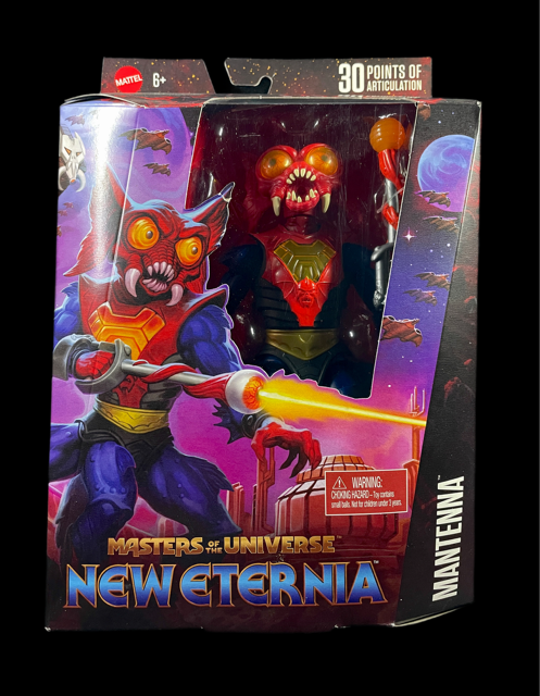 Masters of the Universe New Eternia Mantenna action figure in original packaging