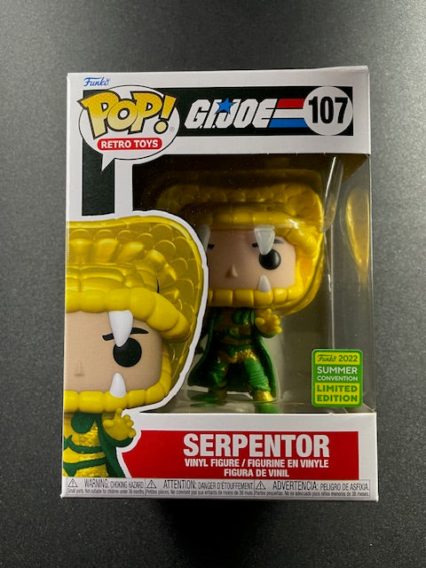 Serpentor #107 Funko Pop! Retro Toys – G.I. Joe 2022 Summer Convention Limited Edition in Sealed Box