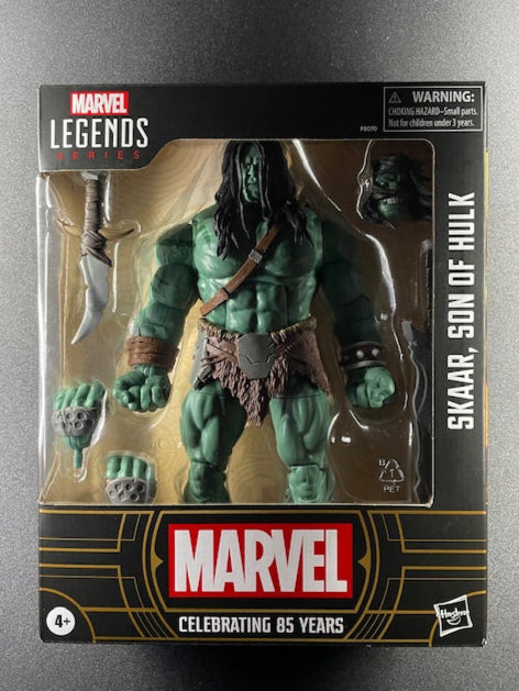 Marvel Legends Skaar Son of Hulk 85th Anniversary Action Figure – Sealed Box Front View with Accessories