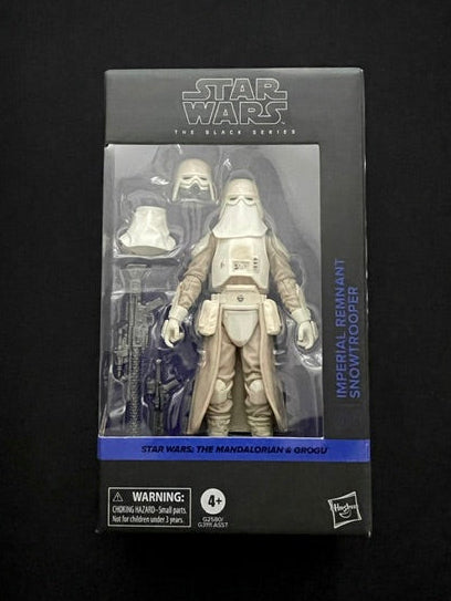 Star Wars The Black Series Imperial Remnant Snowtrooper action figure from The Mandalorian and Grogu in sealed Hasbro packaging