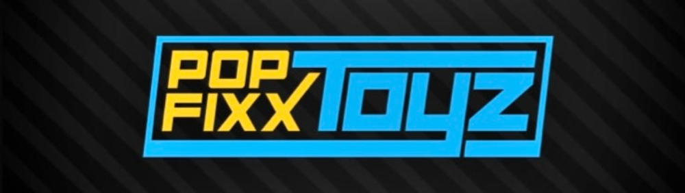PopFixx Toyz logo – collectible toy dealer specializing in rare, high-value action figures