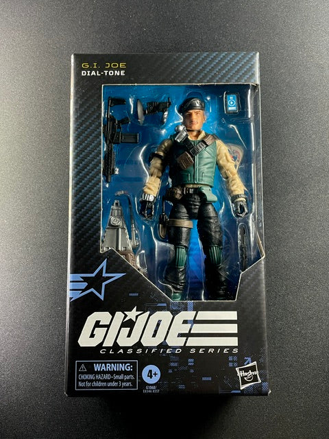G.I. Joe Classified Series Dial-Tone action figure with communications equipment, military tactical gear, and accessories by Hasbro