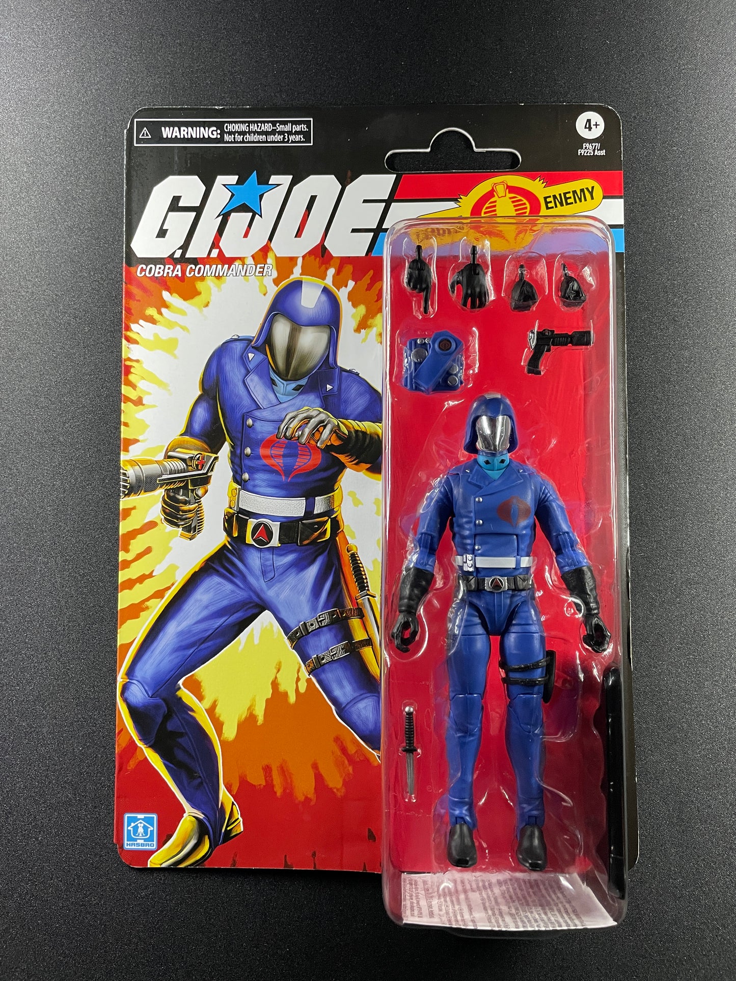 G.I. Joe Cobra Commander retro carded action figure with accessories – enemy edition by Hasbro.
