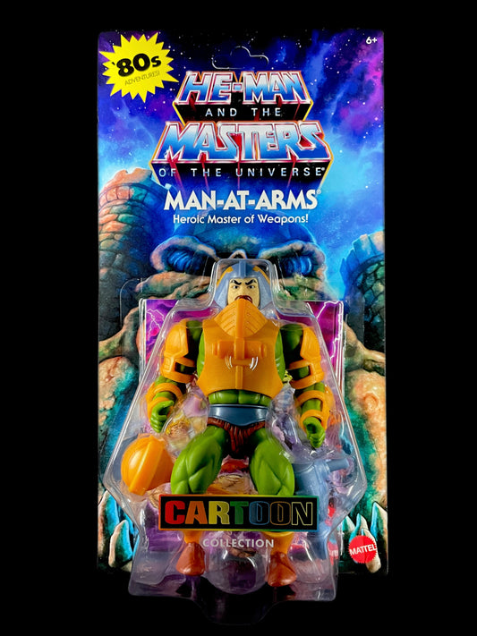 MOTO Cartoon Collection Man-At-Arms Front of cardback unopened mint condition