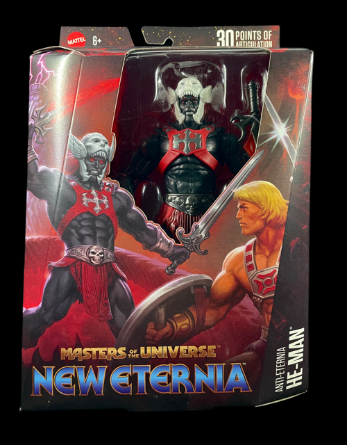 Masters of the Universe New Eternia Anti-Eternia He-Man action figure in original packaging