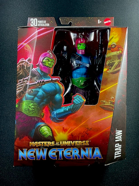 Masters of the Universe New Eternia Trap Jaw action figure in box