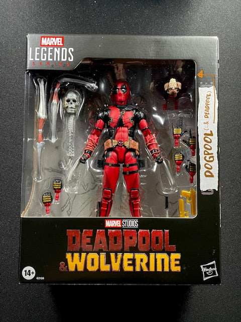 Marvel Legends Deadpool action figure from Marvel Studios Deadpool and Wolverine in sealed packaging