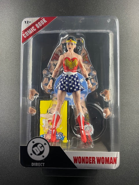 DC Direct Page Punchers 7-inch Wonder Woman (#1) action figure with comic book in window box